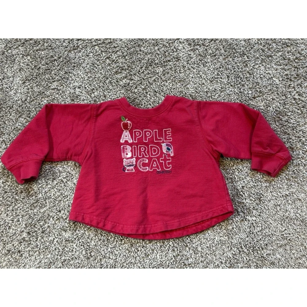 Vintage Oshkosh B'gosh RARE Sweatshirt‎ Toddler Girls 24M Crewneck ABC's
